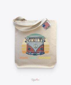 “Peace Love Alpacas” Tote Bag Bags & Wallets