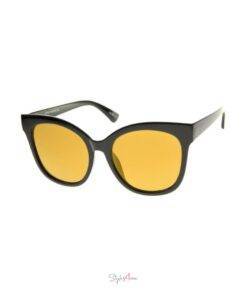 Mirrored Flat Cat Eye Glasses Sunglasses