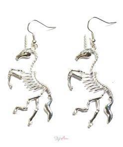 Unicorn Skeleton Earrings Jewelry