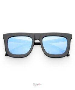 Black & Blue Square Hipster Sunglasses Sunglasses
