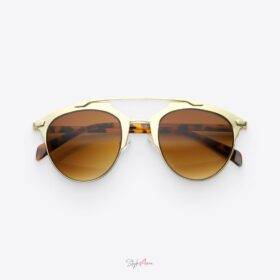 Gold & Amber Women’s Panto Aviator Sunglasses Sunglasses