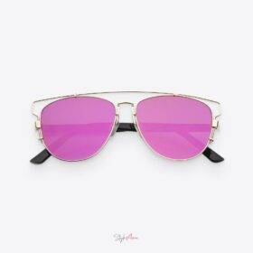Gold & Purple Metal Flat-Front Sunglasses Sale Sunglasses