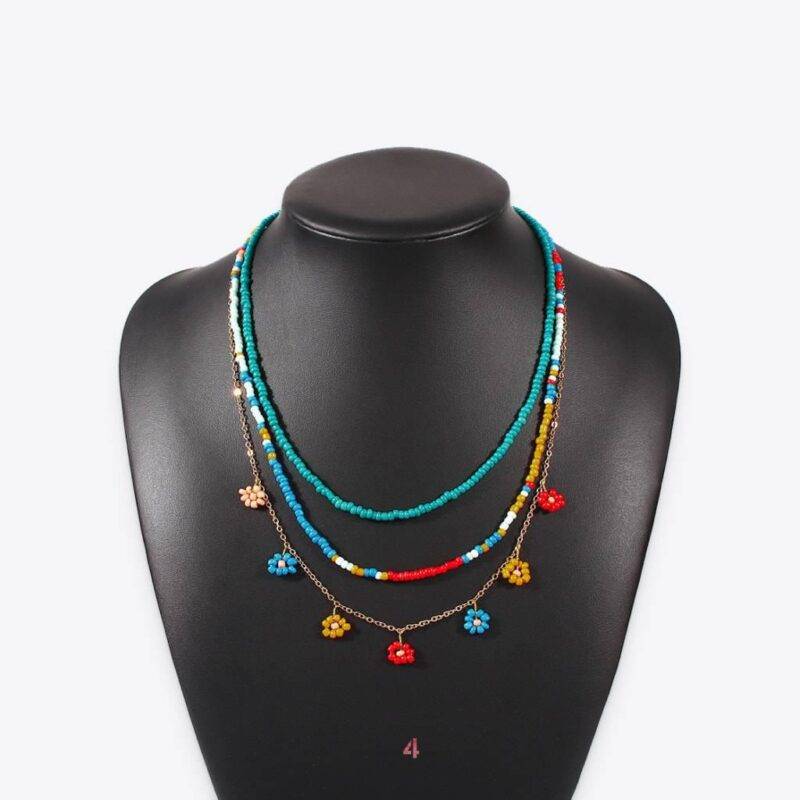 Multilayered Bead Necklace Jewelry Sale