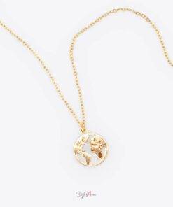 Fashion World Map Necklace Jewelry