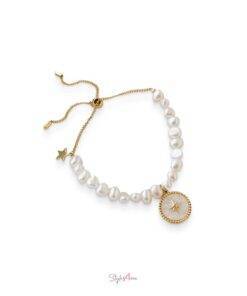 Round Coin Pearl Bracelet Jewelry