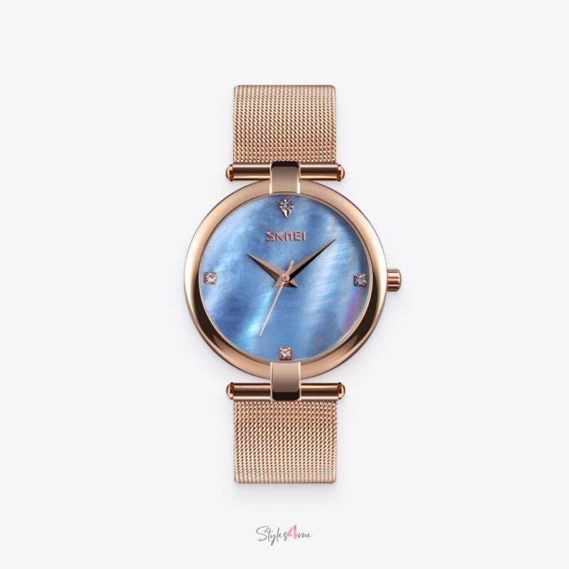 Blue Dial Gold Quartz Watch Watches