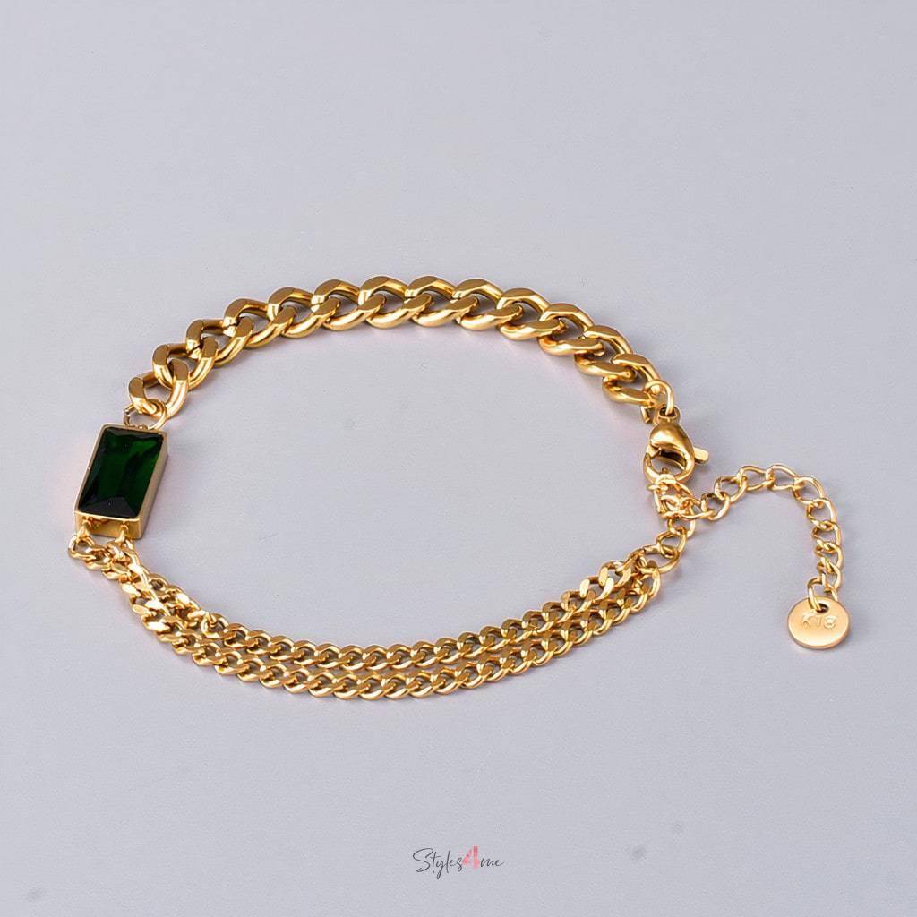 Emerald Charm Bracelet Jewelry