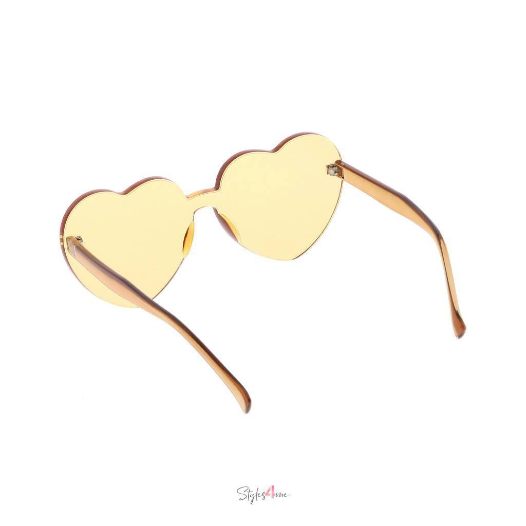 Orange Women’s Heart-Shaped Sunglasses Jewelry